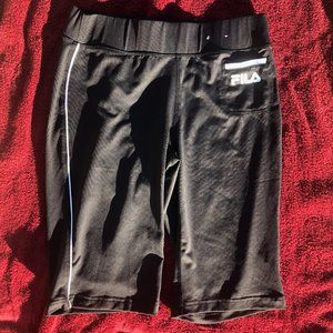 Fila Small Black & White Workout Bermuda Shorts